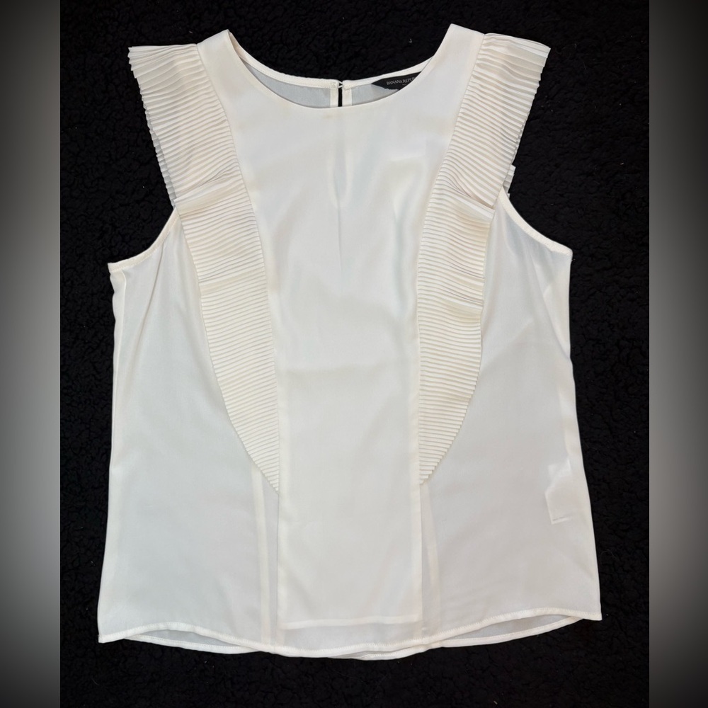 Banana Republic Ivory Ruffle Trim Blouse - Picture 9 of 9